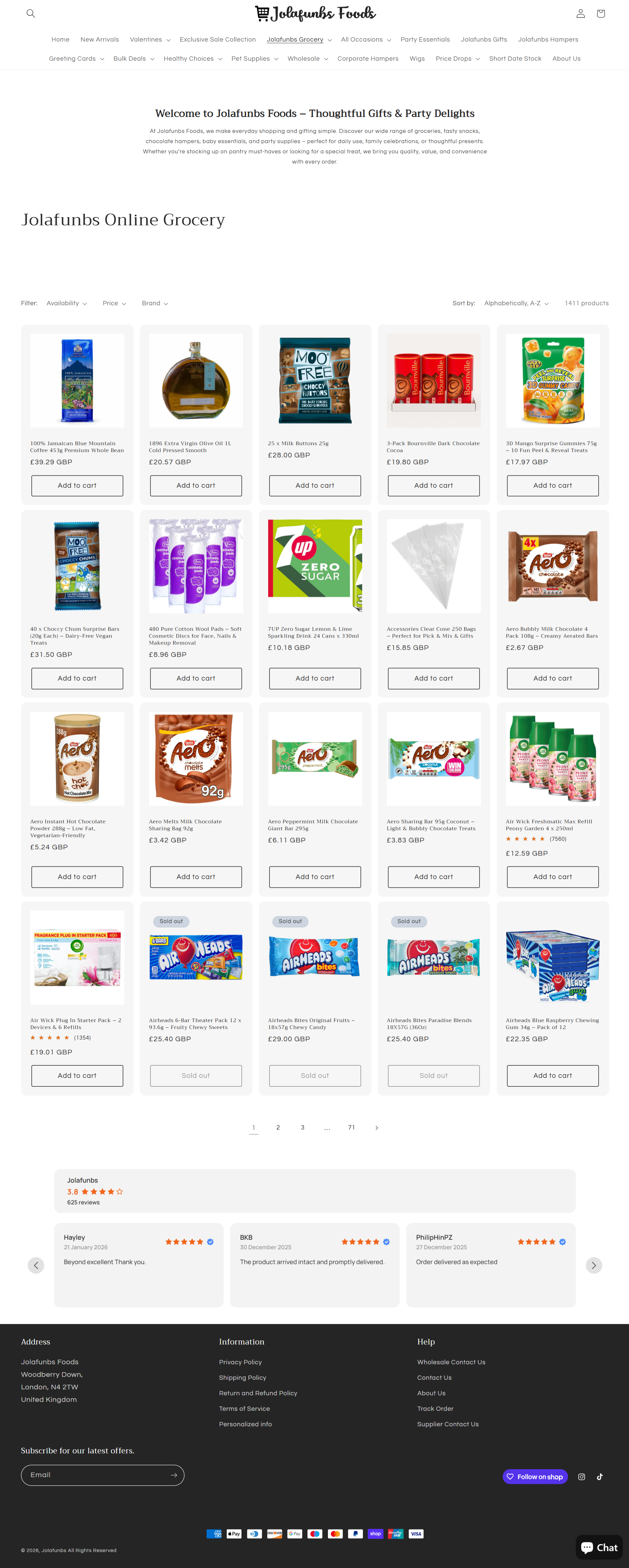Organized Shopify product catalog example