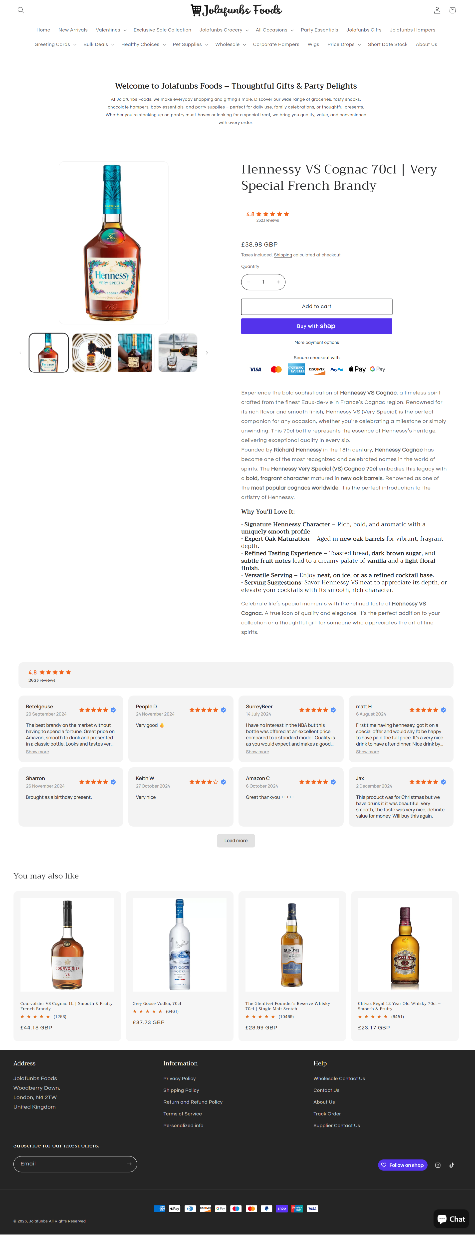 Shopify product page created for a client store